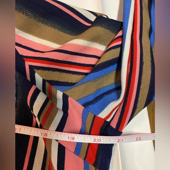 New York & Company Multicolor Striped Shirt Dress Sz M - Picture 4 of 9